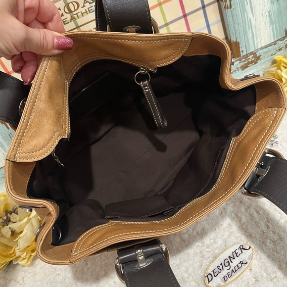 Authentic Coach Soho Tan & Brown Leather Shoulder Bag Tote 10911 VGC! - Picture 11 of 12